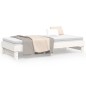 vidaXL Dormeuse Estraibile Bianca 2x(90x200) cm Legno Massello di Pino vidaXL Dormeuse Estraibile Bianca 2x(90x200) cm Legno Massello di Pino