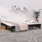 vidaXL Dormeuse Estraibile Nera 2x(100x200) cm Legno Massello di Pino vidaXL Dormeuse Estraibile Nera 2x(100x200) cm Legno Massello di Pino