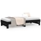 vidaXL Dormeuse Estraibile Nera 2x(100x200) cm Legno Massello di Pino vidaXL Dormeuse Estraibile Nera 2x(100x200) cm Legno Massello di Pino