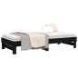 vidaXL Dormeuse Estraibile Nera 2x(100x200) cm Legno Massello di Pino vidaXL Dormeuse Estraibile Nera 2x(100x200) cm Legno Massello di Pino