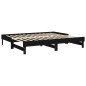 vidaXL Dormeuse Estraibile Nera 2x(100x200) cm Legno Massello di Pino vidaXL Dormeuse Estraibile Nera 2x(100x200) cm Legno Massello di Pino