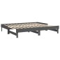 vidaXL Dormeuse Estraibile Grigia 2x(90x200) cm Legno Massello di Pino vidaXL Dormeuse Estraibile Grigia 2x(90x200) cm Legno Massello di Pino