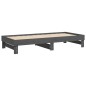 vidaXL Dormeuse Estraibile Grigia 2x(90x200) cm Legno Massello di Pino vidaXL Dormeuse Estraibile Grigia 2x(90x200) cm Legno Massello di Pino