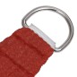 Vela Parasole 160 g/m² Rossa 4x4x4 m in HDPE
