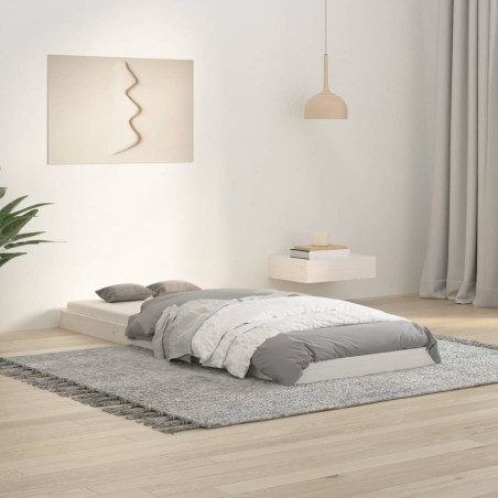 vidaXL Giroletto Bianco 75x190 cm Small Single Legno Massello di Pino