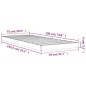 vidaXL Giroletto Bianco 75x190 cm Small Single Legno Massello di Pino vidaXL Giroletto Bianco 75x190 cm Small Single Legno Massello di Pino