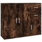 vidaXL Credenza Rovere Fumo 91x29,5x75 cm in Legno Multistrato vidaXL Credenza Rovere Fumo 91x29,5x75 cm in Legno Multistrato
