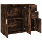 vidaXL Credenza Rovere Fumo 91x29,5x75 cm in Legno Multistrato vidaXL Credenza Rovere Fumo 91x29,5x75 cm in Legno Multistrato