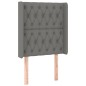 Testiera ad Orecchio Grigio Scuro 83x16x118/128 cm in Tessuto Testiera ad Orecchio Grigio Scuro 83x16x118/128 cm in Tessuto