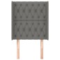 Testiera ad Orecchio Grigio Scuro 83x16x118/128 cm in Tessuto Testiera ad Orecchio Grigio Scuro 83x16x118/128 cm in Tessuto