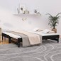 vidaXL Dormeuse Estraibile Nera 2x(90x190) cm Legno Massello di Pino vidaXL Dormeuse Estraibile Nera 2x(90x190) cm Legno Massello di Pino