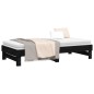 vidaXL Dormeuse Estraibile Nera 2x(90x190) cm Legno Massello di Pino vidaXL Dormeuse Estraibile Nera 2x(90x190) cm Legno Massello di Pino