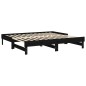 vidaXL Dormeuse Estraibile Nera 2x(90x190) cm Legno Massello di Pino vidaXL Dormeuse Estraibile Nera 2x(90x190) cm Legno Massello di Pino