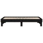 vidaXL Dormeuse Estraibile Nera 2x(90x190) cm Legno Massello di Pino vidaXL Dormeuse Estraibile Nera 2x(90x190) cm Legno Massello di Pino