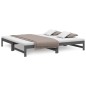 vidaXL Dormeuse Estraibile Grigia 2x(100x200)cm Legno Massello di Pino vidaXL Dormeuse Estraibile Grigia 2x(100x200)cm Legno Massello di Pino