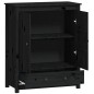 vidaXL Credenza Nera 83x41,5x100 cm in Legno Massello di Pino vidaXL Credenza Nera 83x41,5x100 cm in Legno Massello di Pino