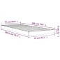 vidaXL Giroletto Nero 75x190 cm Legno Massello Pino 2FT6 Small Single vidaXL Giroletto Nero 75x190 cm Legno Massello Pino 2FT6 Small Single