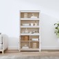vidaXL Credenza Bianca 80x35x154 cm in Legno Massello di Pino vidaXL Credenza Bianca 80x35x154 cm in Legno Massello di Pino