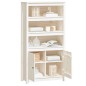 vidaXL Credenza Bianca 80x35x154 cm in Legno Massello di Pino vidaXL Credenza Bianca 80x35x154 cm in Legno Massello di Pino