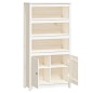 vidaXL Credenza Bianca 80x35x154 cm in Legno Massello di Pino vidaXL Credenza Bianca 80x35x154 cm in Legno Massello di Pino