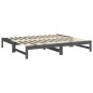 vidaXL Dormeuse Estraibile Grigia 2x(90x190) cm Legno Massello di Pino