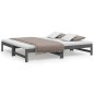 vidaXL Dormeuse Estraibile Grigia 2x(75x190) cm Legno Massello di Pino vidaXL Dormeuse Estraibile Grigia 2x(75x190) cm Legno Massello di Pino
