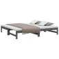 vidaXL Dormeuse Estraibile Grigia 2x(75x190) cm Legno Massello di Pino vidaXL Dormeuse Estraibile Grigia 2x(75x190) cm Legno Massello di Pino