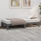 vidaXL Dormeuse Estraibile Grigia 2x(75x190) cm Legno Massello di Pino vidaXL Dormeuse Estraibile Grigia 2x(75x190) cm Legno Massello di Pino