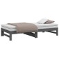 vidaXL Dormeuse Estraibile Grigia 2x(75x190) cm Legno Massello di Pino vidaXL Dormeuse Estraibile Grigia 2x(75x190) cm Legno Massello di Pino