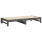 vidaXL Dormeuse Estraibile Grigia 2x(75x190) cm Legno Massello di Pino vidaXL Dormeuse Estraibile Grigia 2x(75x190) cm Legno Massello di Pino