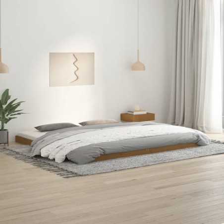 vidaXL Giroletto Marrone Miele 200x200 cm in Legno Massello di Pino