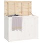 vidaXL Contenitore per Bucato Bianco 88,5x44x66 cm Legno Massello Pino vidaXL Contenitore per Bucato Bianco 88,5x44x66 cm Legno Massello Pino