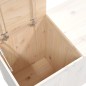 vidaXL Contenitore per Bucato Bianco 88,5x44x66 cm Legno Massello Pino vidaXL Contenitore per Bucato Bianco 88,5x44x66 cm Legno Massello Pino