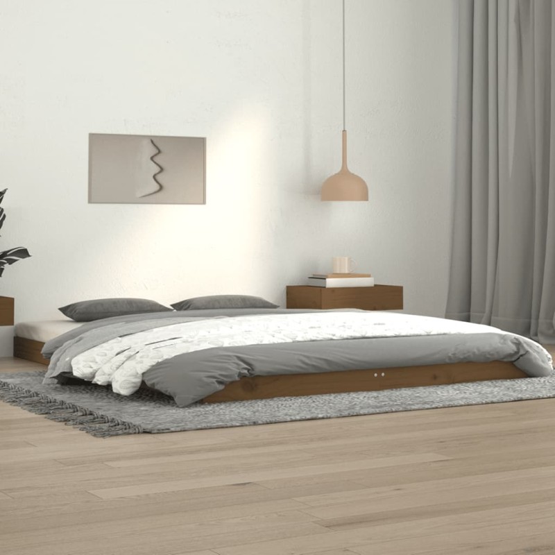 vidaXL Giroletto Miele 140x190 cm in Legno Massello di Pino vidaXL Giroletto Miele 140x190 cm in Legno Massello di Pino
