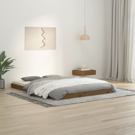 vidaXL Giroletto Miele 135x190 cm Legno Massello di Pino 4FT6 Double