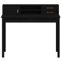vidaXL Scrivania Nera 110x50x93 cm in Legno Massello di Pino