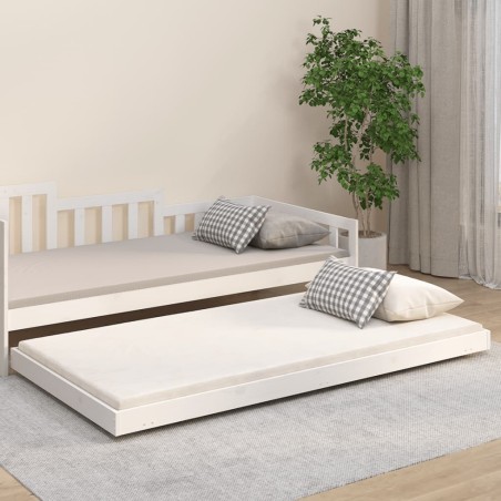 vidaXL Giroletto Bianco 80x200 cm in Legno Massello di Pino