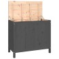 vidaXL Contenitore per Bucato Grigio 88,5x44x76 cm Legno Massello Pino vidaXL Contenitore per Bucato Grigio 88,5x44x76 cm Legno Massello Pino