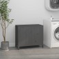 vidaXL Contenitore per Bucato Grigio 88,5x44x76 cm Legno Massello Pino vidaXL Contenitore per Bucato Grigio 88,5x44x76 cm Legno Massello Pino
