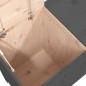 vidaXL Contenitore per Bucato Grigio 88,5x44x76 cm Legno Massello Pino vidaXL Contenitore per Bucato Grigio 88,5x44x76 cm Legno Massello Pino