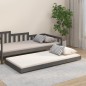 vidaXL Giroletto Grigio 75x190 cm in Legno Massello di Pino vidaXL Giroletto Grigio 75x190 cm in Legno Massello di Pino