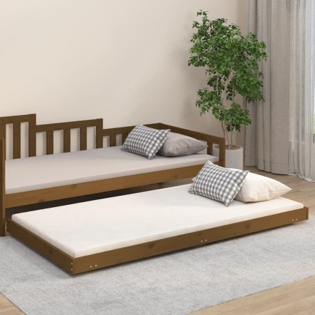 vidaXL Giroletto Miele 90x200 cm in Legno Massello di Pino