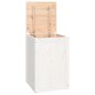 vidaXL Contenitore per Bucato Bianco 44x44x66 cm Legno Massello Pino vidaXL Contenitore per Bucato Bianco 44x44x66 cm Legno Massello Pino
