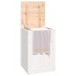 vidaXL Contenitore per Bucato Bianco 44x44x66 cm Legno Massello Pino vidaXL Contenitore per Bucato Bianco 44x44x66 cm Legno Massello Pino