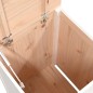 vidaXL Contenitore per Bucato Bianco 44x44x66 cm Legno Massello Pino vidaXL Contenitore per Bucato Bianco 44x44x66 cm Legno Massello Pino
