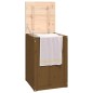vidaXL Contenitore per Bucato Miele 44x44x66 cm Legno Massello Pino vidaXL Contenitore per Bucato Miele 44x44x66 cm Legno Massello Pino