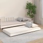 vidaXL Giroletto Bianco 75x190 cm in Legno Massello di Pino vidaXL Giroletto Bianco 75x190 cm in Legno Massello di Pino