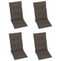 Sedie da Giardino Reclinabili 4 pz con Cuscini Massello Acacia Sedie da Giardino Reclinabili 4 pz con Cuscini Massello Acacia