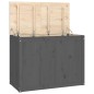 vidaXL Contenitore per Bucato Grigio 88,5x44x66 cm Legno Massello Pino vidaXL Contenitore per Bucato Grigio 88,5x44x66 cm Legno Massello Pino