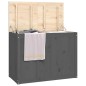 vidaXL Contenitore per Bucato Grigio 88,5x44x66 cm Legno Massello Pino vidaXL Contenitore per Bucato Grigio 88,5x44x66 cm Legno Massello Pino